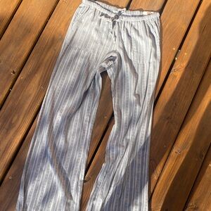 Striped Gray low rise flare pants Sincerely Jules